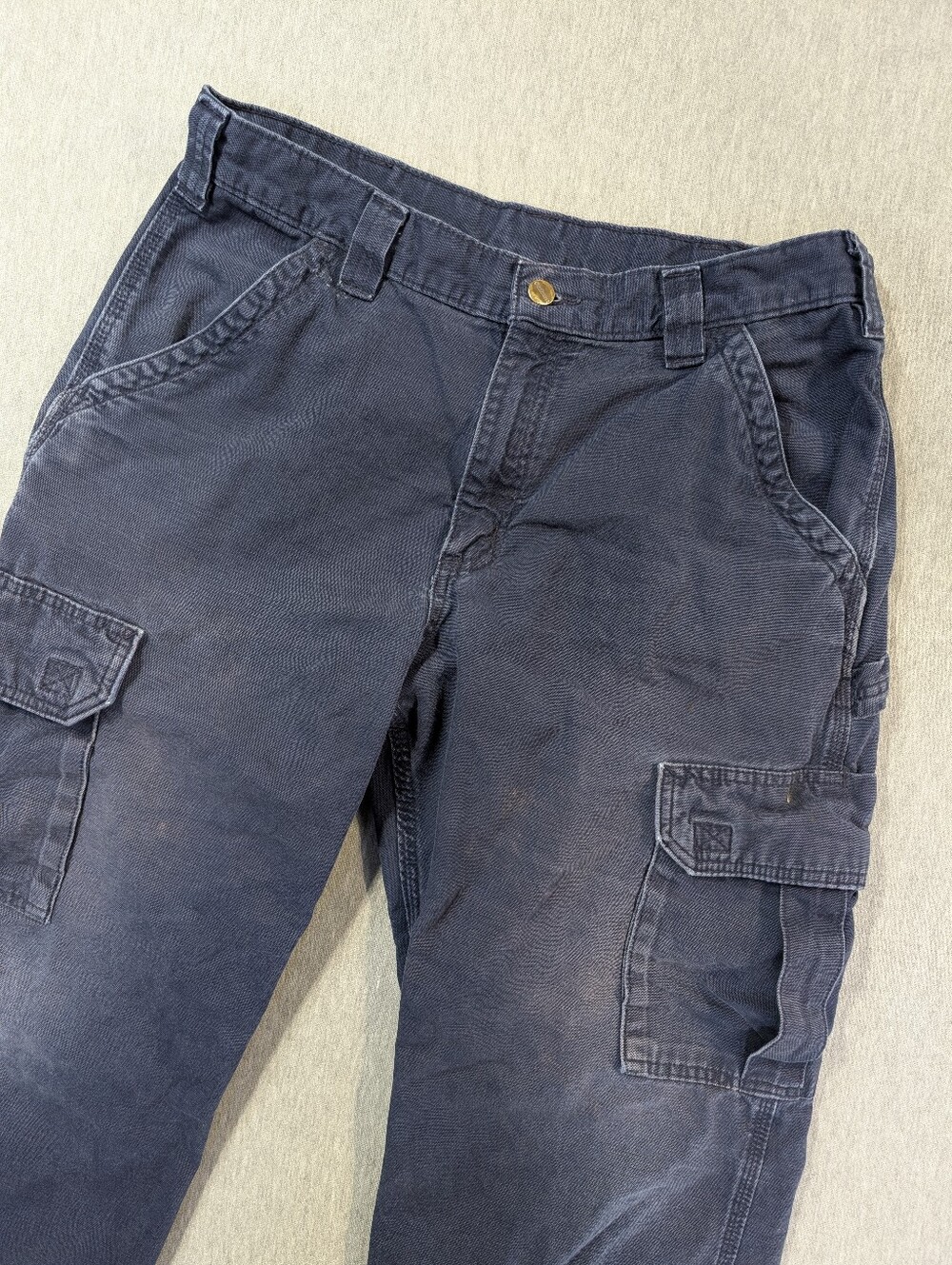 Vintage Carhartt Relaxed Fit Carpenter Pants Men's 33 X 30 Navy Blue